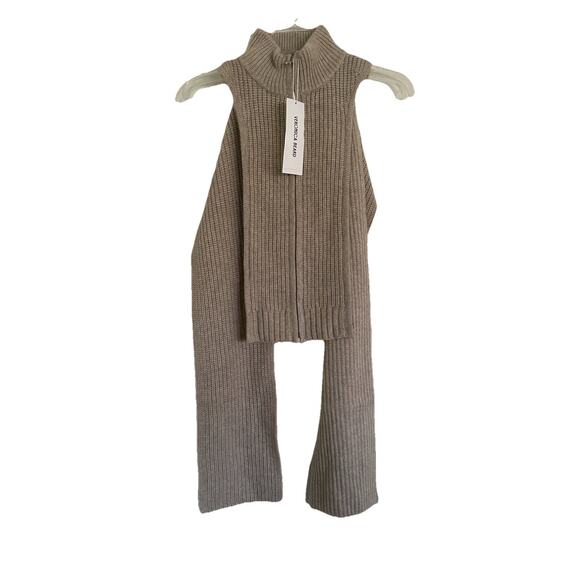 VERONICA BEARD Dickey tan Brown NWT NASSAU OATMEAL Wool Scarf sweater Vest - Picture 4 of 6